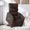 Image de vidaXL Fauteuil inclinable de massage Ã©lectrique Marron foncÃ© Tissu