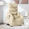 Image de vidaXL Fauteuil inclinable de massage Ã©lectrique CrÃ¨me Tissu