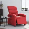 Image de vidaXL Fauteuil inclinable Ã©lectrique Rouge Similicuir