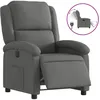 Image de vidaXL Fauteuil inclinable Ã©lectrique Gris foncÃ© Tissu