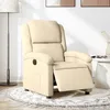 Image de vidaXL Fauteuil inclinable Ã©lectrique CrÃ¨me Tissu