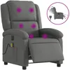 Image de vidaXL Fauteuil inclinable de massage Ã©lectrique gris foncÃ© tissu