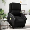 Image de vidaXL Fauteuil inclinable de massage Noir Similicuir