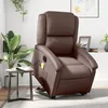 Image de vidaXL Fauteuil inclinable de massage Ã©lectrique marron similicuir