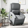 Image de vidaXL Fauteuil inclinable de massage Ã©lectrique gris similicuir