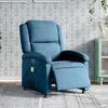 Image de vidaXL Fauteuil inclinable de massage Ã©lectrique bleu velours