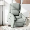 Image de vidaXL Fauteuil inclinable Gris clair Velours