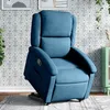 Image de vidaXL Fauteuil inclinable bleu velours