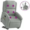 Image de vidaXL Fauteuil de massage inclinable Gris clair Velours