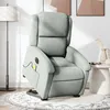 Image de vidaXL Fauteuil inclinable de massage Ã©lectrique gris clair velours