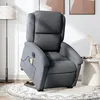 Image de vidaXL Fauteuil inclinable de massage Ã©lectrique gris foncÃ© velours