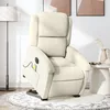 Image de vidaXL Fauteuil inclinable de massage Ã©lectrique crÃ¨me velours