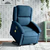 Image de vidaXL Fauteuil inclinable de massage Ã©lectrique bleu velours