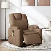 Image de vidaXL Fauteuil inclinable de massage Ã©lectrique marron tissu