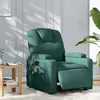 Image de vidaXL Fauteuil de massage inclinable Ã©lectrique Vert foncÃ© Tissu