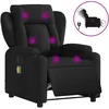 Image de vidaXL Fauteuil de massage inclinable Ã©lectrique Noir Tissu