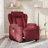 Image de vidaXL Fauteuil de massage inclinable Ã©lectrique Rouge bordeaux Tissu