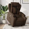 Image de vidaXL Fauteuil inclinable Marron Tissu