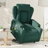 Image de vidaXL Fauteuil inclinable de massage Vert foncÃ© Tissu