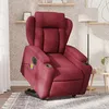 Image de vidaXL Fauteuil inclinable de massage Ã©lectrique Rouge bordeaux Tissu