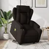 Image de vidaXL Fauteuil inclinable de massage Ã©lectrique Marron foncÃ© Tissu