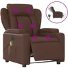 Image de vidaXL Fauteuil de massage inclinable Ã©lectrique marron similicuir