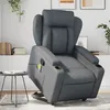 Image de vidaXL Fauteuil inclinable de massage Gris Similicuir