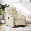 Image de vidaXL Fauteuil inclinable Ã©lectrique CrÃ¨me Tissu