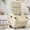 Image de vidaXL Fauteuil inclinable de massage Ã©lectrique crÃ¨me similicuir