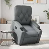 Image de vidaXL Fauteuil inclinable Gris Similicuir