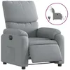 Image de vidaXL Fauteuil inclinable Ã©lectrique Gris clair Tissu