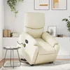 Image de vidaXL Fauteuil inclinable de massage Ã©lectrique crÃ¨me similicuir
