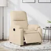 Image de vidaXL Fauteuil inclinable Ã©lectrique crÃ¨me tissu microfibre