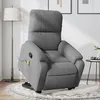 Image de vidaXL Fauteuil inclinable de massage gris foncÃ© tissu microfibre