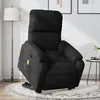 Image de vidaXL Fauteuil inclinable de massage noir tissu microfibre