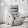 Image de vidaXL Fauteuil de massage inclinable Gris clair Tissu