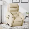 Image de vidaXL Fauteuil inclinable de massage Ã©lectrique CrÃ¨me Tissu