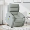 Image de vidaXL Fauteuil de massage inclinable Gris clair Velours