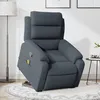 Image de vidaXL Fauteuil de massage inclinable Gris foncÃ© Velours