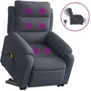 Image de vidaXL Fauteuil inclinable de massage Ã©lectrique gris foncÃ© velours