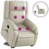 Image de vidaXL Fauteuil inclinable de massage Ã©lectrique crÃ¨me similicuir