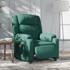 Image de vidaXL Fauteuil de massage inclinable Ã©lectrique Vert foncÃ© Tissu
