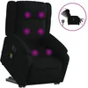 Image de vidaXL Fauteuil inclinable de massage Ã©lectrique Noir Tissu