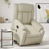 Image de vidaXL Fauteuil inclinable de massage Ã©lectrique crÃ¨me similicuir