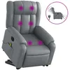 Image de vidaXL Fauteuil inclinable de massage Ã©lectrique gris similicuir