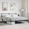 Image de vidaXL Cadre de lit mÃ©tal avec tÃªte de lit noir 180x200 cm