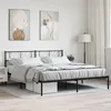 Image de vidaXL Cadre de lit mÃ©tal sans matelas avec tÃªte de lit noir 183x213cm