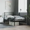 Image de vidaXL Cadre de lit mÃ©tal sans matelas avec pied de lit noir 100x190cm