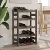 Image de vidaXL Casier Ã  bouteilles pour 20 bouteilles gris bois pin solide