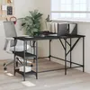 Image de vidaXL Bureau noir 139x139x75 cm bois d'ingÃ©nierie